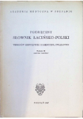 Podręczny Słownik Łacińsko -Polski