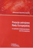 Pozycja ustrojowa Rady Europejskiej