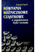 Równania różniczkowe cząstkowe