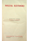 Mszał Rzymski na niedziele i święta reprint z 1935r