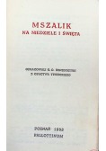 Mszalik na niedziele i święta