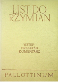 List do Rzymian Wstęp, przekład, komentarz