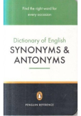 Dictionary of english synonyms and antonyms