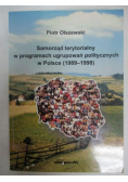 Samorząd terytorialny w programach ugrupowań politycznych w Polsce (1989 – 1998)