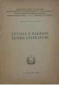 Studia z zakresu teorii literatury
