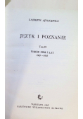 Język i poznanie Tom II