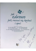 Jak zdrowo jeść ruszać się kochać i spać