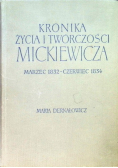 Kronika życia i twórczości Mickiewicza marzec 1832 - czerwiec 1834 Tom 4