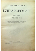 Dzieła Adama Mickiewicza Tom I 1933r.
