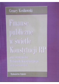 Finanse Publiczne w świetle Konstytucji RP
