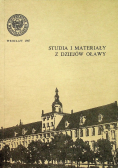 Studia i materiały z dziejów Oławy