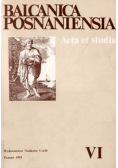 Balcanica Posnaniensia VI
