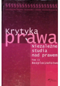 Krytyka prawa Niezależne studia nad prawem Tom II