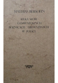 Kilka słów o dawniejszych bóżnicach drewnianych w Polsce