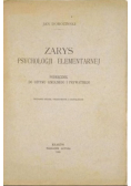 Zarys psychologji elementarnej, 1925 r.
