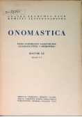 Onomastica Rocznik XX, Zeszyt 1-2