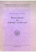 Wprowadzenie  do socjologii wychowania