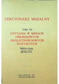 Lekcjonarz mszalny Tom VII