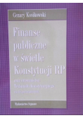 Finanse Publiczne w świetle Konstytucji RP