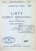 Listy Elżbiety Rzeczyckiej1927 r.