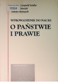 Wprowadzenie do nauki o państwie i prawie