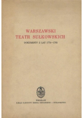Warszawski teatr Sułkowskich dokumenty z lat 1774-1785