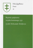 Rejestry popisowe wojska koronnego 1531