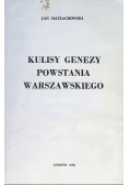 Kulisy genezy powstania warszawskiego