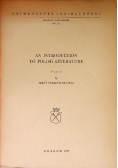 An introduction to polish literature Part 1