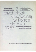 Z dziejów psychologii stosowanej w Polsce do roku 1957