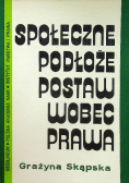 Społeczne podłoże postaw wobec prawa