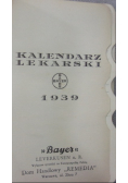 Kalendarz lekarski, 1939 r.