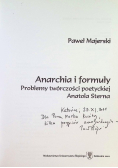 Anarchia i formuły  Problemy twórczości poetyckiej