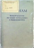 Wprowadzenie do zasad moralności i prawodawstwa