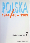 Polska 1944/45 - 1989 studia i materiały Tom 7