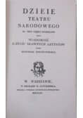 Dzieje teatru narodowego przez a ego