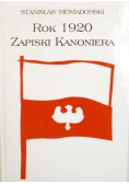 Rok 1920 zapiski kanoniera