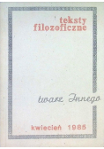 Teksty filozoficzne Twarz Innego