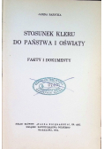 Stosunek kleru do państwa i oświaty 1934 r.