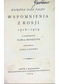 Wspomnienia z Rosji 1916-1919, 1925r.
