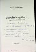 Wywołanie ogólne autograf autora