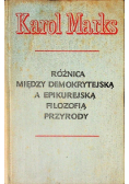 Różnica między demokrytejską a epikurejską filozofią przyrody