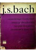 J.S. Bach: Inwencje dwugłosowe na fortepian