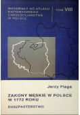 Zakony męskie w Polsce w 1772 roku