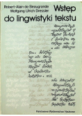 Wstęp do lingwistyki tekstu