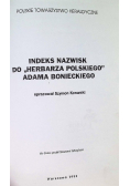 Indeks nazwisk do "Herbarza polskiego" Adama Bonieckiego