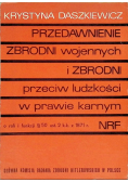 Przedawnienie zbrodni wojennych i zbrodni przeciw ludzkości w prawie karnym