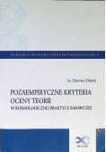 Pozaempiryczne kryteria oceny teorii w kosmologicznej praktyce badawczej