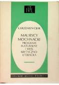 Maurycy Mochnacki: program kulturalny i myśl krytycznoliteracka