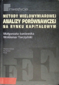 Metody wielowymiarowej analizy porównawczej na rynku kapitałowym